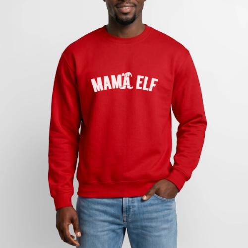 Mama Elf in White - Unisex Crewneck Sweatshirt