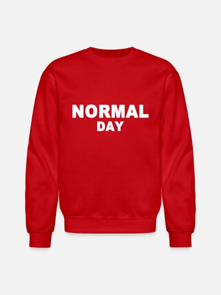 normal day - Unisex Crewneck Sweatshirt - red