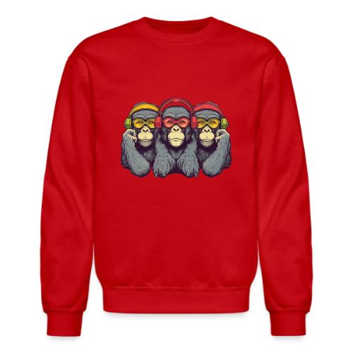 Three Wise Monkeys - Unisex Crewneck Sweatshirt