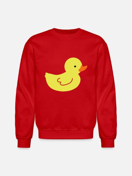 rubber ducky - Unisex Crewneck Sweatshirt - red