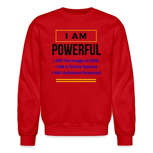 I AM Powerful (Light Colors Collection) - Unisex Crewneck Sweatshirt