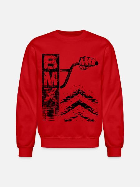 Behind Bmx Bars - Unisex Crewneck Sweatshirt - red