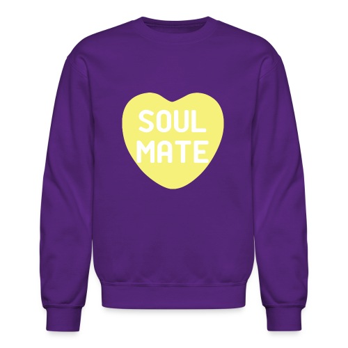 Soul Mate Yellow Candy Heart - Unisex Crewneck Sweatshirt