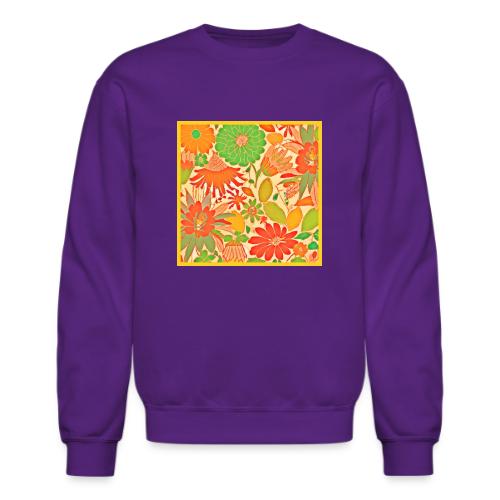 Vibrant Blossom Elegance Pattern - Unisex Crewneck Sweatshirt