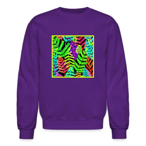 Glowing Leaf Pattern Design - Unisex Crewneck Sweatshirt