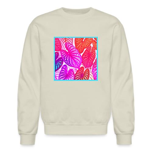 Color Burst Leaves Neon Elegance - Unisex Crewneck Sweatshirt