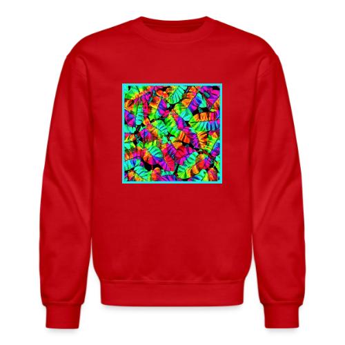 Chic Leaf Pattern Stylish Elegance - Unisex Crewneck Sweatshirt