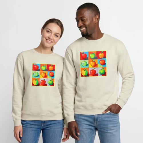 Colorful Apple Grid - Unisex Crewneck Sweatshirt