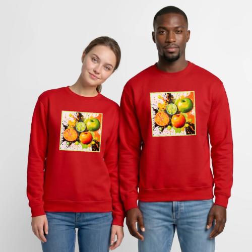 Apple and Citrus Burst - Unisex Crewneck Sweatshirt
