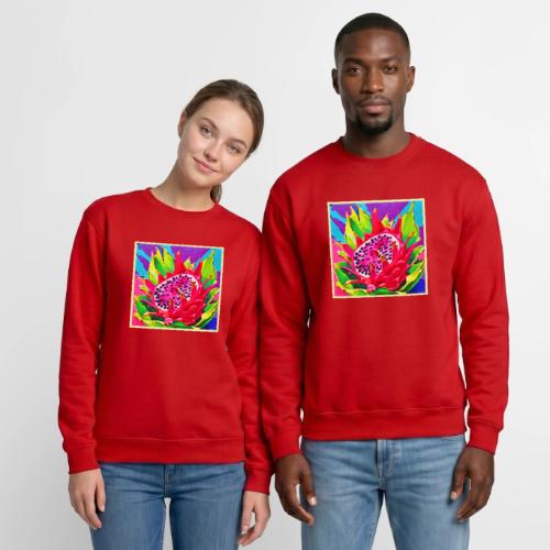 Neon Dragon Fruit Splendor - Unisex Crewneck Sweatshirt