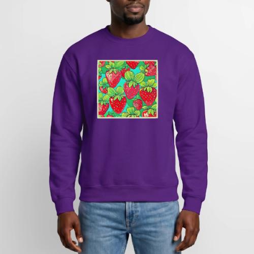 Strawberry Pop Art Pattern - Unisex Crewneck Sweatshirt