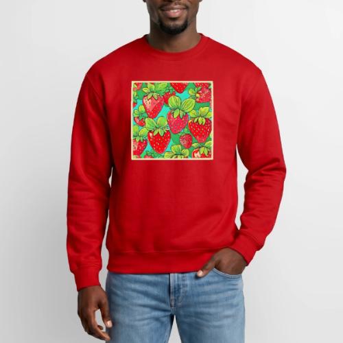 Strawberry Pop Art Pattern - Unisex Crewneck Sweatshirt