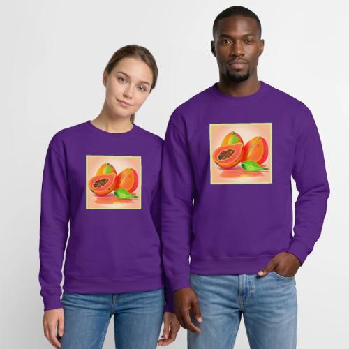 Sliced Papaya Freshness - Unisex Crewneck Sweatshirt
