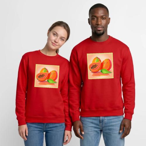 Sliced Papaya Freshness - Unisex Crewneck Sweatshirt