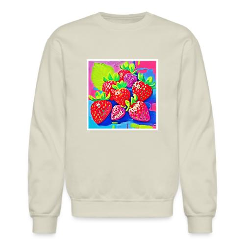 Pop Art Strawberries - Unisex Crewneck Sweatshirt