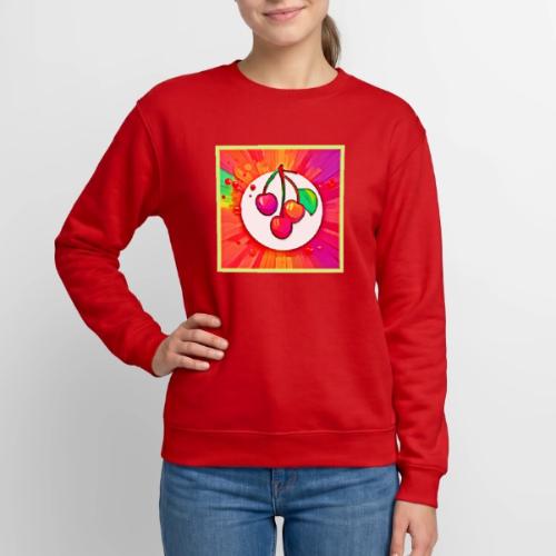 Cherry Pop Art Burst - Unisex Crewneck Sweatshirt