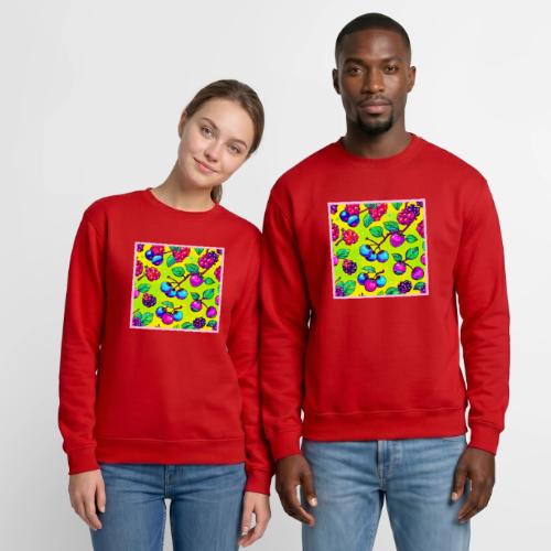 Bright Berry Fruit Pattern - Unisex Crewneck Sweatshirt