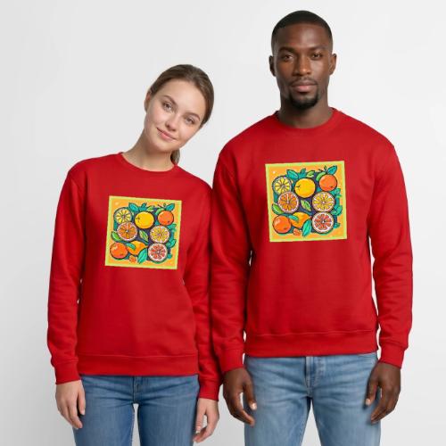Citrus Fruit Art Design - Unisex Crewneck Sweatshirt