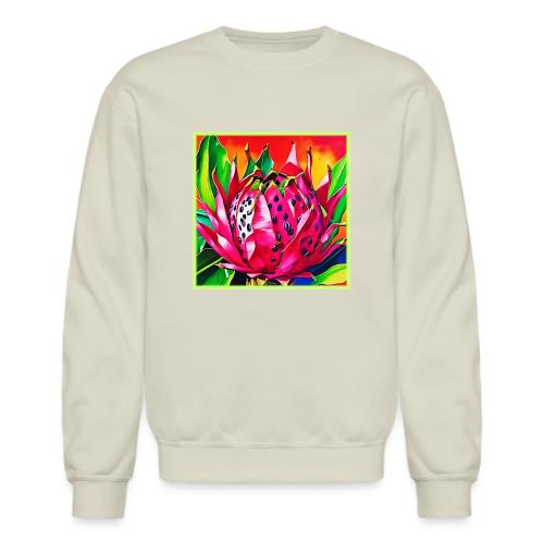 Exotic Dragon Fruit Bloom - Unisex Crewneck Sweatshirt