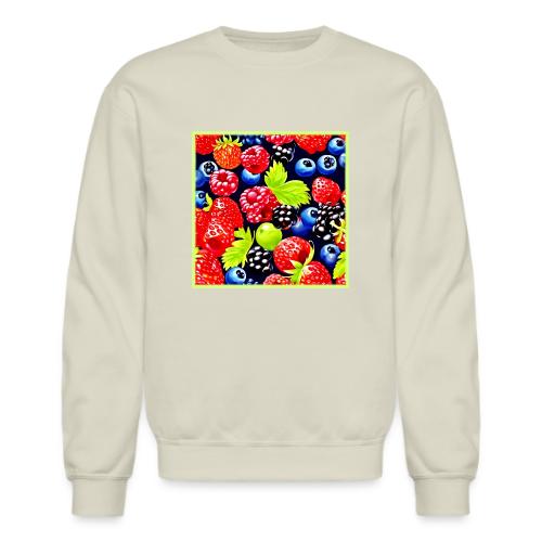 Colorful Berry Medley Design - Unisex Crewneck Sweatshirt