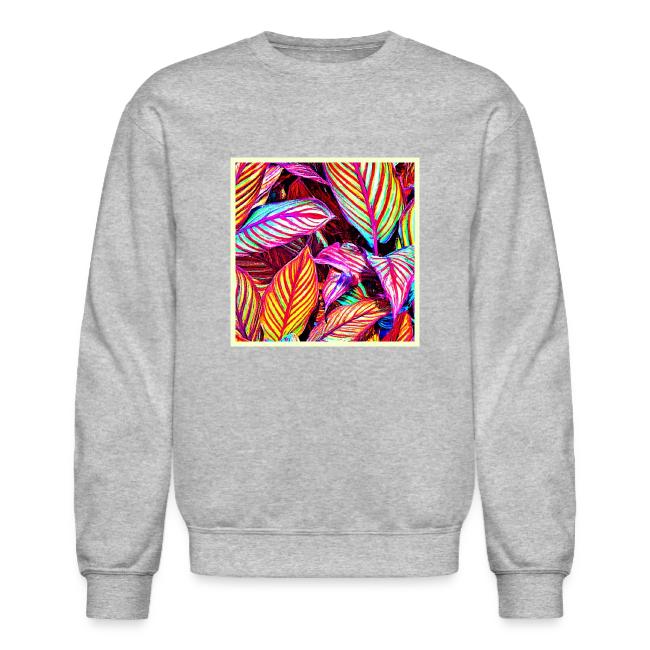 Striped Neon Leaves Design