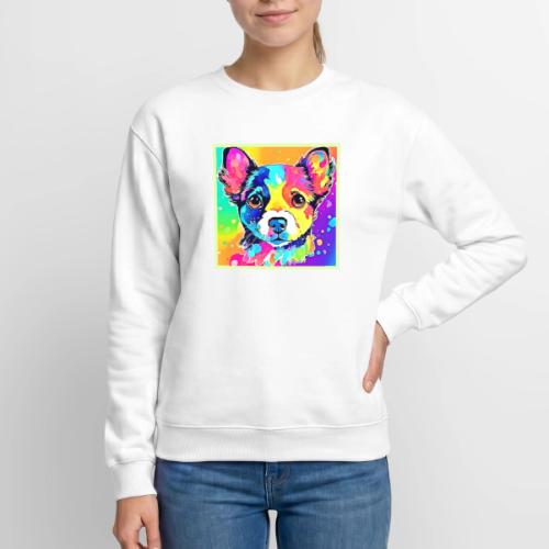 Vivid Puppy Vibes Art Design - Unisex Crewneck Sweatshirt