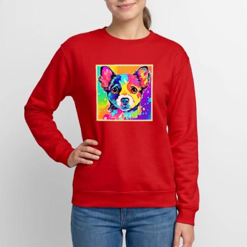 Vivid Puppy Vibes Art Design - Unisex Crewneck Sweatshirt