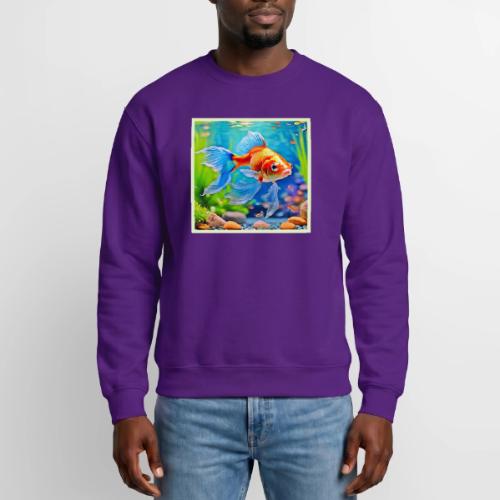 Colorful Tank Goldfish Design - Unisex Crewneck Sweatshirt