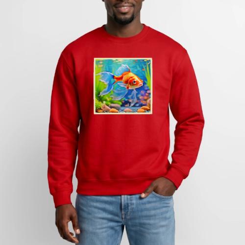 Colorful Tank Goldfish Design - Unisex Crewneck Sweatshirt