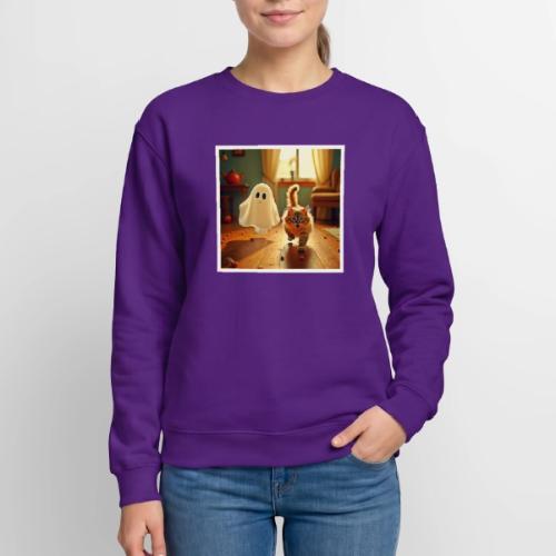 Funny Kitten Spooky Friend - Unisex Crewneck Sweatshirt