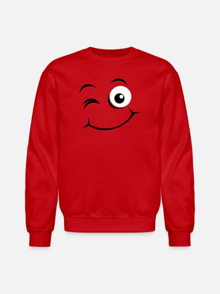 Happy face - Unisex Crewneck Sweatshirt - red
