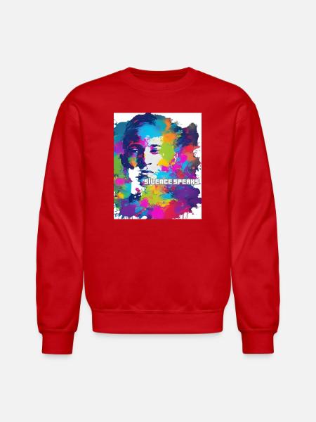 silence speaks - Unisex Crewneck Sweatshirt - red