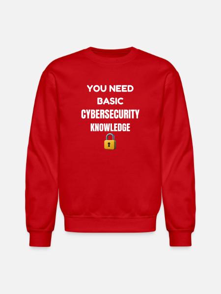 Basic Cybersecurity Knowledge Tee - Unisex Crewneck Sweatshirt - red