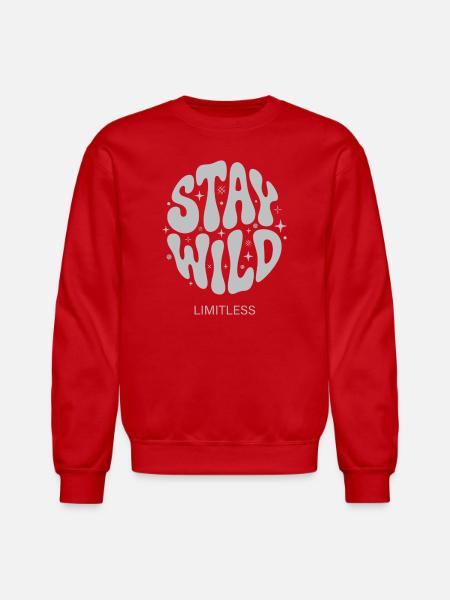 Stay Wild Limitless - Unisex Crewneck Sweatshirt - red
