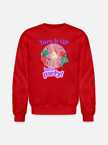 Electric_Guitar_Players - Unisex Crewneck Sweatshirt - red