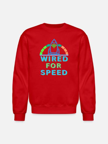 Wired for Speed - Unisex Crewneck Sweatshirt - red