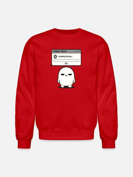 Monday Update Ghost: Low Progress - Unisex Crewneck Sweatshirt - red