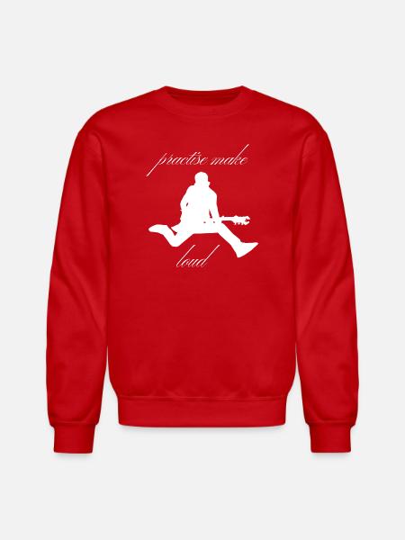 Practise_Make_Loud_-1- - Unisex Crewneck Sweatshirt - red