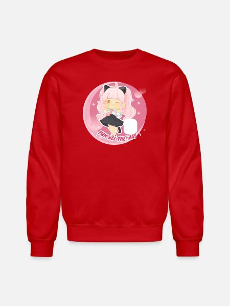 fun_all_the_way - Unisex Crewneck Sweatshirt - red