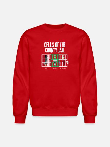 Cellblock Trio Jail Scene - Unisex Crewneck Sweatshirt - red