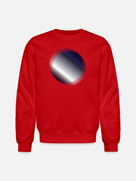 Circular Gradient Ripple - Unisex Crewneck Sweatshirt - red