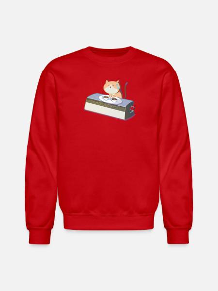 PanicMeow - Unisex Crewneck Sweatshirt - red