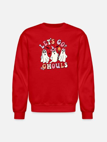 Let's Go Ghosts - Unisex Crewneck Sweatshirt - red
