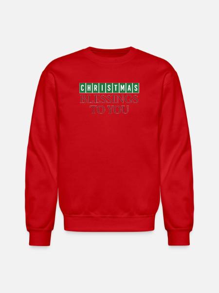 Christmas Blessings to You - Unisex Crewneck Sweatshirt - red