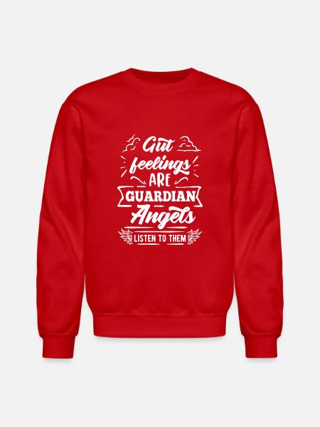 Gut Feelings Are Guardian Angels - Unisex Crewneck Sweatshirt - red
