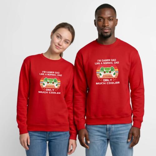Gamer Dad: Much Cooler - Unisex Crewneck Sweatshirt