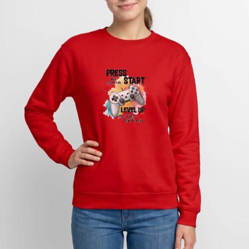 Press Start, Level Up - Unisex Crewneck Sweatshirt