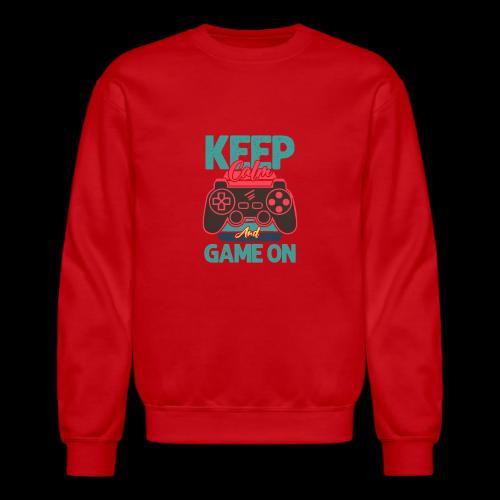 Don't Panic, Just Game On! - Unisex Crewneck Sweatshirt