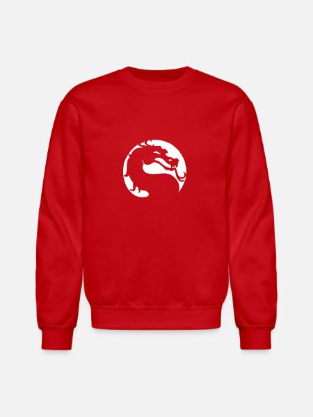 Mortal Kombat Logo - Unisex Crewneck Sweatshirt - red