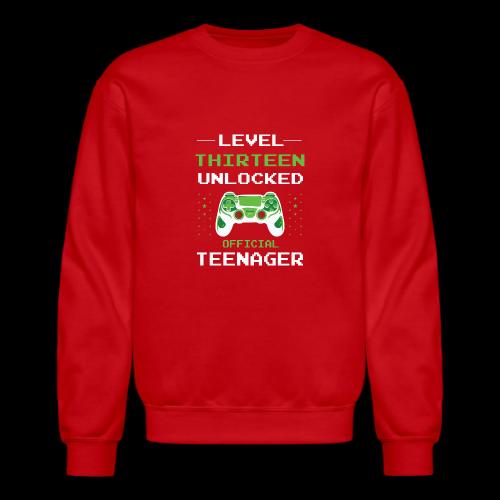 Level Thirteen Unlocked: Official Teenager - Unisex Crewneck Sweatshirt